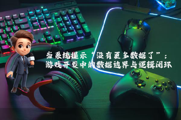 当系统提示“没有更多数据了”:游戏开发中的数据边界与逻辑闭环